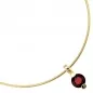 Preview: Anhänger rund 585 Gold Gelbgold 1 Granat rot Gold Anhänger