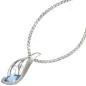 Preview: Anhänger 925 Sterling Silber rhodiniert teilmattiert Zirkonia blau