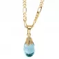 Preview: Anhänger Tropfen 333 Gold Gelbgold 1 Blautopas blau Gold Anhänger