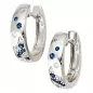 Preview: Creolen 585 Weißgold 18 Diamanten Brillanten 14 Saphire blau Ohrringe