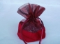 Preview: Geschenkbeutel in Rot aus Polyester mit Zugband, 14 x 9 cm