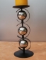 Preview: Kerzenständer Kugel aus Metall, Höhe 26 cm