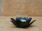 Preview: Teelichthalter Blüte mit Glas
