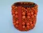 Preview: Orange Windlicht im Afrika-Look, 8 cm hoch