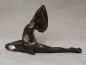 Mobile Preview: 21,5 cm große Deko-Figur Yoga-Frosch in Schwarz und Weiß