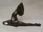 Preview: 21,5 cm große Deko-Figur Yoga-Frosch in Schwarz und Weiß