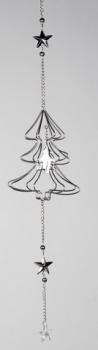 60 cm langer Dekohänger mit Tannenbaum aus Metall in 3D