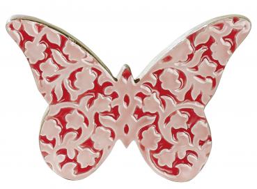 Deko-Schmetterling Mangoholz Altrosa 19 x 13 cm