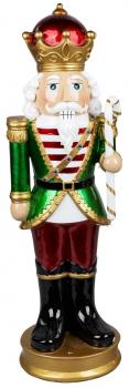 traditionelle Nussknacker-Figur-König XXL Weihnachtliche-Deko-Figur Adventsdeko Trommler Soldat Weihnachtsdekoration 62cm