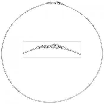42 cm langer Halsreif aus 585 Weißgold