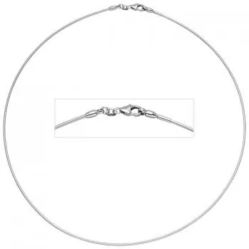 Halsreif aus 585 Weißgold 1,2 mm 45 cm Halskette