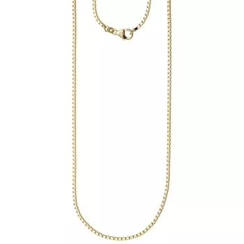 Venezianerkette 585 Gelbgold diamantiert 2 mm 60 cm Gold Kette