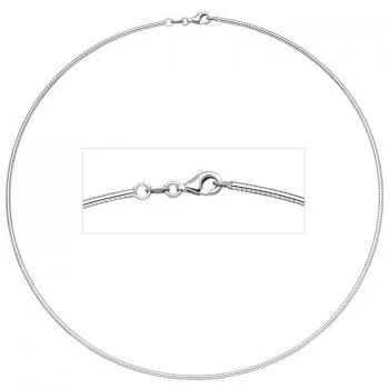 42 cm langer Halsreif aus 585 Weißgold 1,7 mm