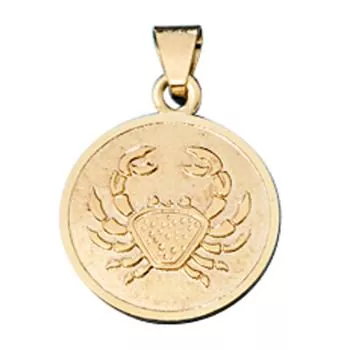 Anhänger Sternzeichen Krebs aus 333 Gold matt