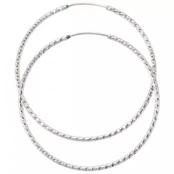 Creolen rund aus 925 Sterling Silber 50 mm Durchmesser Silbercreolen