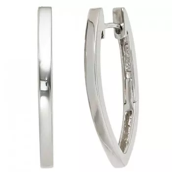 Creolen oval aus 925 Sterling Silber Ohrringe