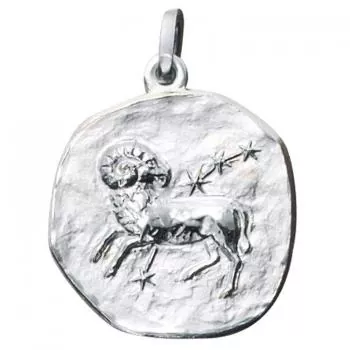 Anhänger Sternzeichen Widder aus 925 Sterling Silber matt