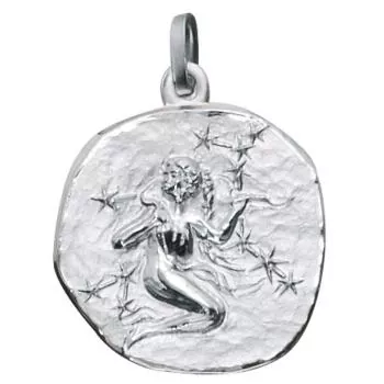 Anhänger Sternzeichen Jungfrau aus 925 Sterling Silber teilmattiert