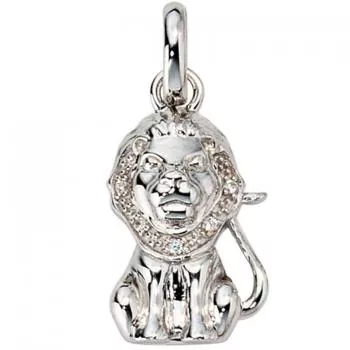 Anhänger Sternzeichen Löwe aus 925 Sterling Silber mit Zirkonia