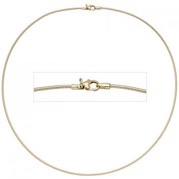 Halsreif flexibel aus 585 Gelbgold 1,4 mm 45 cm Halskette