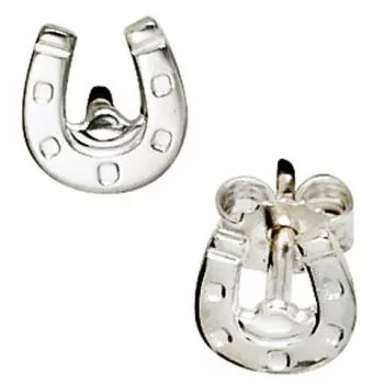 Kinder Ohrstecker Hufeisen 925 Silber Ohrringe Glücksbringer Kinderohrringe