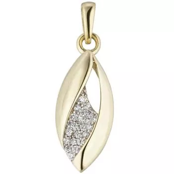 Anhänger 333 Gold Gelbgold mit Zirkonia Gold Anhänger