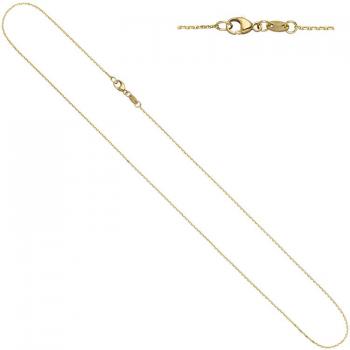 Ankerkette 585 Gelbgold diamantiert 0,6 mm 45 cm Halskette Goldkette