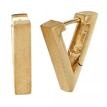 Creolen aus Silber vergoldet eismatt Ohrringe