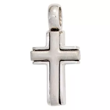 Anhänger Kreuz aus 950 Platin teilmattiert