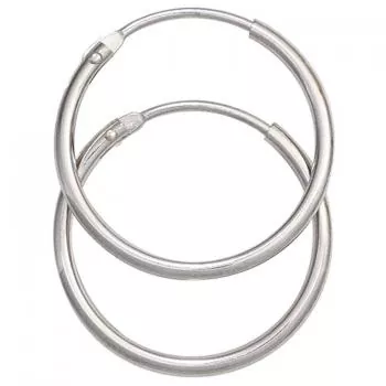 Creolen aus 585 Weißgold 1,4 mm breit