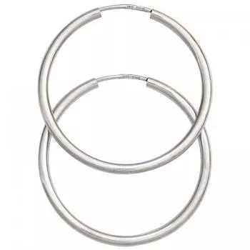 Creolen aus 585 Weißgold 1,7 mm breit