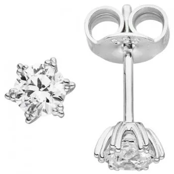 Ohrstecker aus Weißgold mit Zirkonia