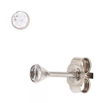 Ohrstecker aus 333 Weißgold, Zirkonia