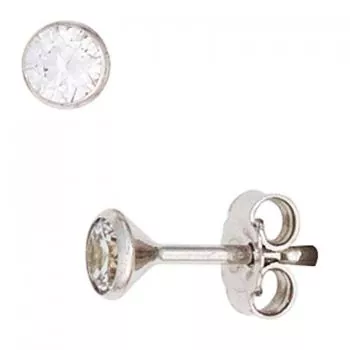 Ohrstecker 333 Weißgold und Zirkonia