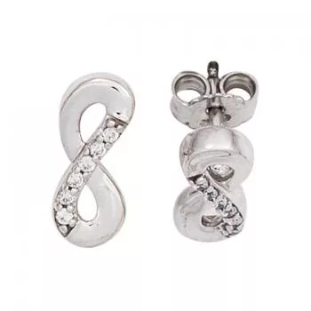 Ohrstecker aus 333 Weißgold mit 12 Zirkonia