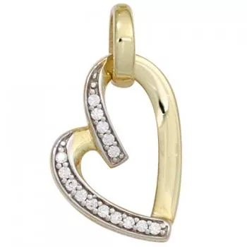 Herz-Anhänger aus 333 Gold mit Zirkonia