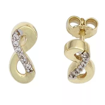Paar Ohrstecker aus 333 Gold mit Zirkonia