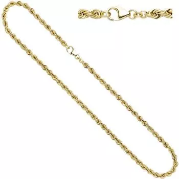 45 cm lange Kordelkette aus Gelbgold