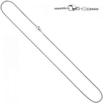 Zopfkette aus 333 Weißgold, 45 cm