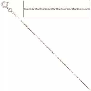 Ankerkette 333 Weißgold 1,3 mm 36 cm Gold Kette Halskette Federring