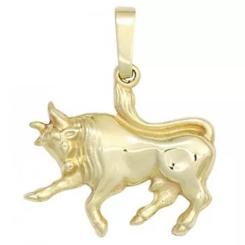Sternzeichen-Anhänger aus 333 Gelbgold Stier