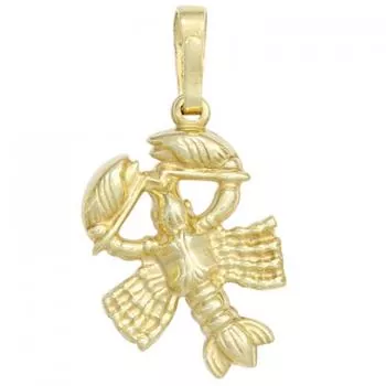 Sternzeichen-Anhänger aus 333 Gelbgold Krebs