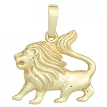 Sternzeichen-Anhänger aus 333 Gelbgold Löwe