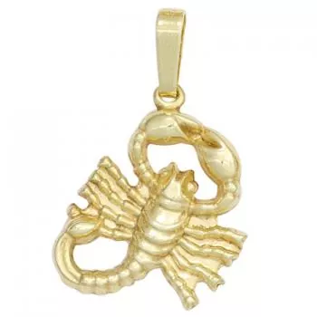 Sternzeichen-Anhänger aus 333 Gelbgold Skorpion