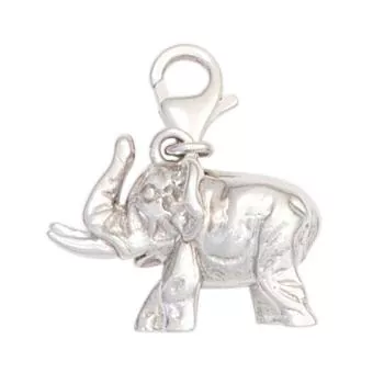 Einhänger Charm Elefant 925 Sterling Silber rhodiniert