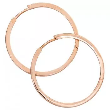 Creolen aus 925 Silber rotvergoldet, rund