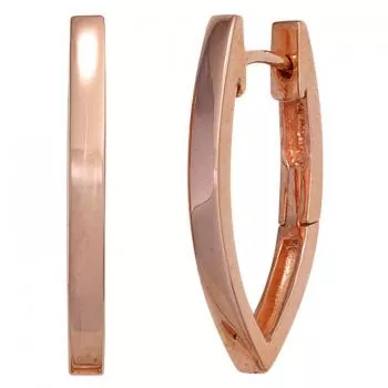 Creolen aus 925 Silber rotvergoldet, oval