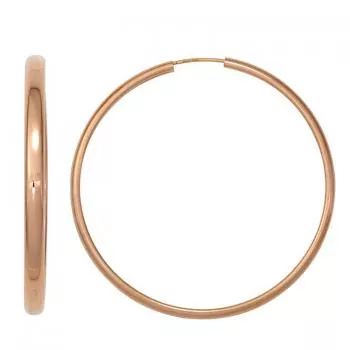 Creolen rund aus 925 Sterling Silber rotvergoldet Ohrringe