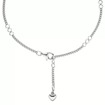 Fußkettchen Fußkette Herz 925 Sterling Silber rhodiniert 27 cm Karabiner