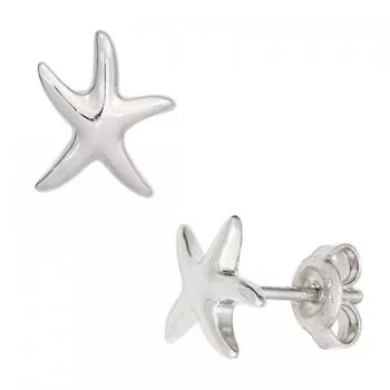 Silberne Ohrringe Seestern